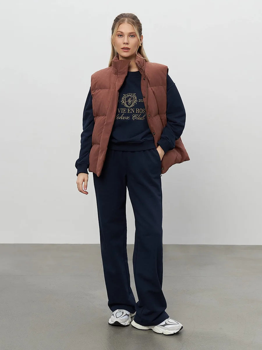 Bornladies Embroidered Hoodie Pants 2-piece Set Autumn New Casual Pants Women's O-neck Pullover Hoodie Suit.