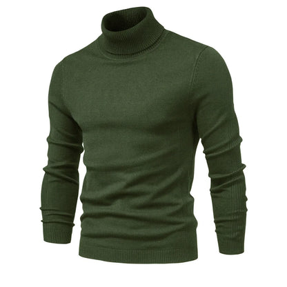 New Winter Men's Turtleneck Thick Sweaters Casual Turtle Neck Solid Color Quality Warm Slim Turtleneck Sweaters Men Pullovers To.