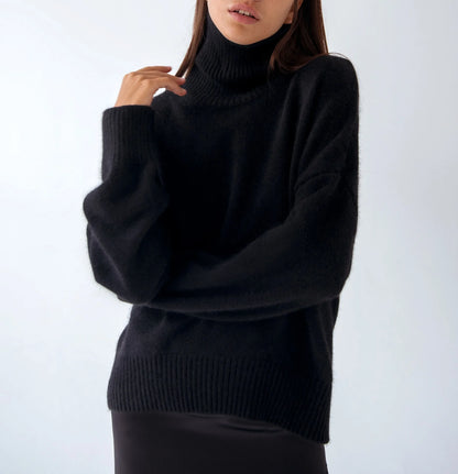 Herbst Und Winter Verdickte Rollkragenpullover frauen Lose Faul Gestrickte Pullover Silhouette Casual Pullover