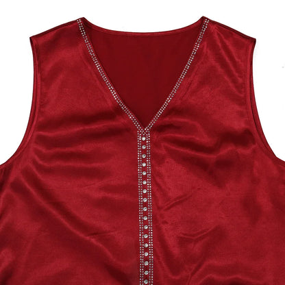 Muslim Set Dress Women Four-season Commute Muslim Set Fashion Party Dubai Turkey Long Sleeve Chiffon Cardigan Dress and Vest 2ps