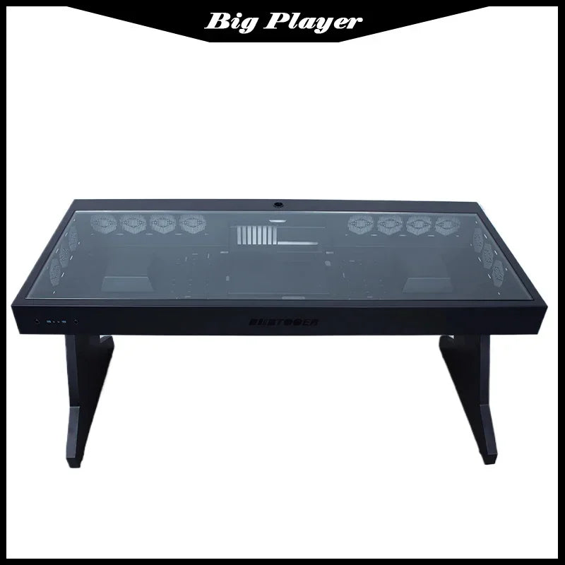 Computergehäuse für große Spieler, All-in-One-Tisch, hochwertiger Desktop, vollständig transparent, großes Gehäuse, cooler wassergekühlter Sci-Fi-Spieltisch