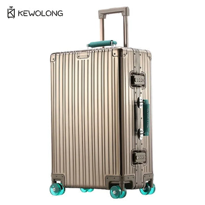 Vollaluminium-Magnesium-Legierungskoffer 20 29 Zoll – langlebiges Einscheckgepäck aus Metall mit TSA-Schloss, Handgepäck mit großer Kapazität.