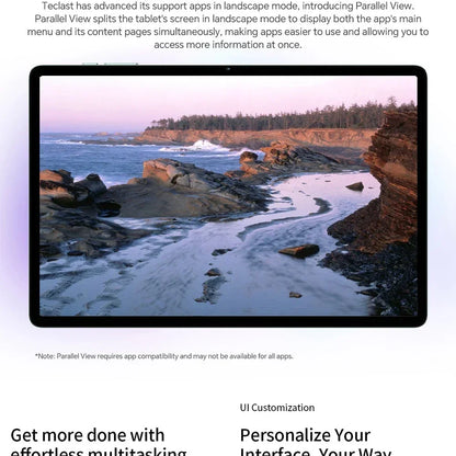 Teclast M50 Tablet 6GB RAM 128GB ROM Unisoc T606 Octa-core 10.1inch TDDI Android 14 WiFi BT5.0 6000mAh Type-C Tablet Case.