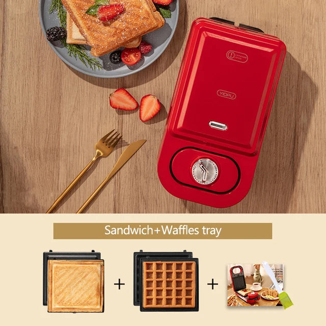220V Electric Sandwich Maker Timed Waffle Maker Toaster Baking Multifunction Breakfast Machine takoyaki Pancake Sandwichera 600W