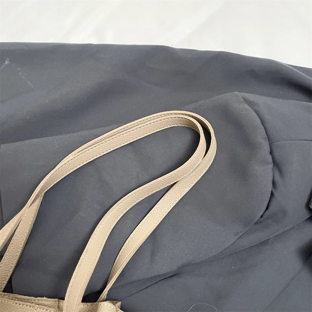 Branded Designer Shoulder Tote Bags For Women Soft PU Leather 2-IN-1 Big Capacity Shopper Tote Set 2025 Luxury Designer Handbags.