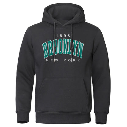 1898 Brooklyn New York Printed Mens Hoody Creativity Crewneck Clothing Fashion Oversize Sweatshirt Fashio Crewneck Hoodie Male.