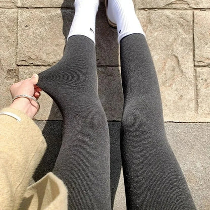 Korean Gray High Elastic Thicken Leggings for Women Warm Pantyhose Cotton Soft Stockings Tights Harajuku Streetwear Fashion Sock