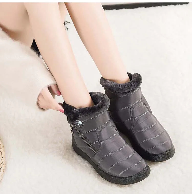 Snow Women Boots Comfortable Women's Boots Waterproof Women Shoes Zipper Shoes Woman Soft Fur Women's Winter Boots Botas Mujer.