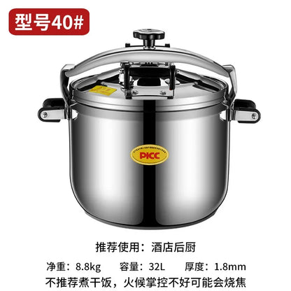 Extra Large Pressure Cooker Thick Commercial Stainless Steel Pressure Cooker Kitchen Electric Cookware Dining Bar Home Garden