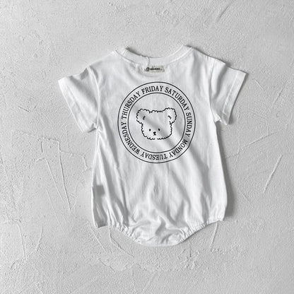 0-2Y Sommer Baby Body Niedlichen Cartoon Gedruckt Einteiliges für Kleinkinder Mädchen und Jungen Baby Kleidung Kleinkind Kurzarm Overall
