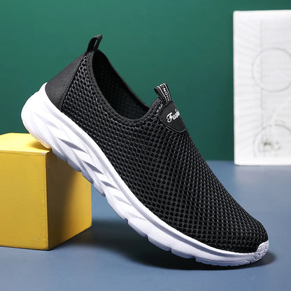YRZL Sneakers Men Summer Casual Shoes Men Mesh Breathable Outdoor Non Slip Sports Shoes Slip on Loafers for Men Pius Size 39-46.