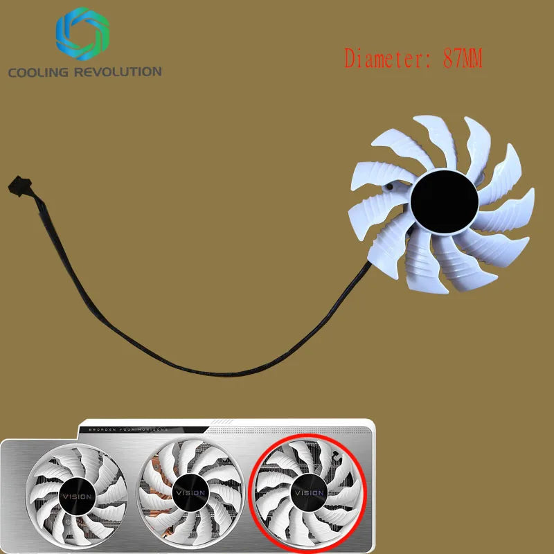 New for GIGABYTE GeForce RTX 3080 Ti RTX 3090 Vision OC 3X GV-N308TVISION GV-N3090VISION GPU Graphics Card Cooling Fan.