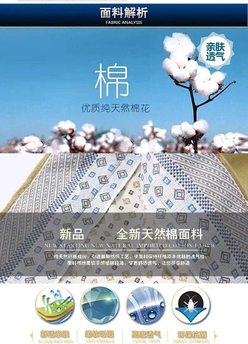 Smart Casual Pure Cotton Anti-Wrinkle High Waist Loose Baggy Straight Thicken Men Spring Autumn Solid Color Mid Casual Pants.