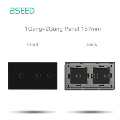 BSEED Zigbee Touch Schalter Funktion Basis 1/2/3Weg Glas Panels EU Wand Smart Steckdose Tuya Smart Leben App DIY Teile Nur.