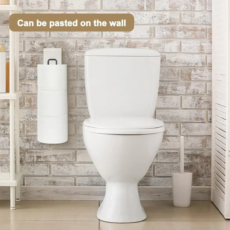 Toilettenpapierhalter für Badezimmer mit Aufbewahrung, extra 3 Rollen, Toilettenpapierhalter über dem Tank, Wandhalterung, kleiner Toiletten-Organizer