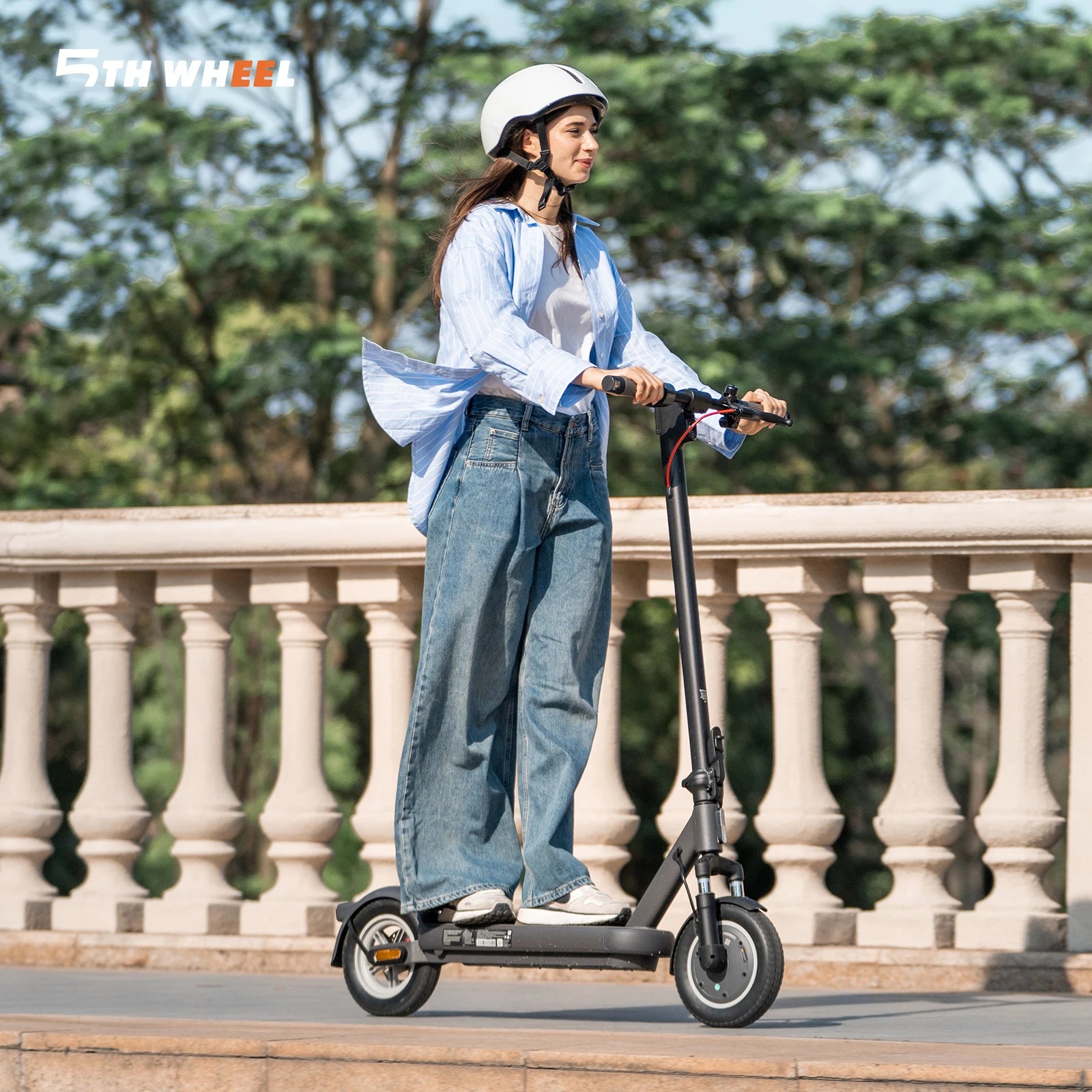 5TH WHEEL ES14 （ABE)Adult E-Scooter 400W Motor 48V 7.5AH Battery City Electric Scooter 10" Solid Tires Foldable EScooter.