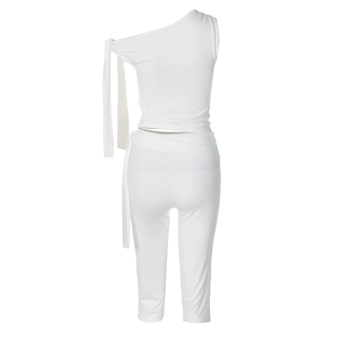Tossy White Shorts 2 Piece-Set Female See-Through Slim Pleated Fashion Cropped Top And High Waist Shorts Sets Women's Outfits.
