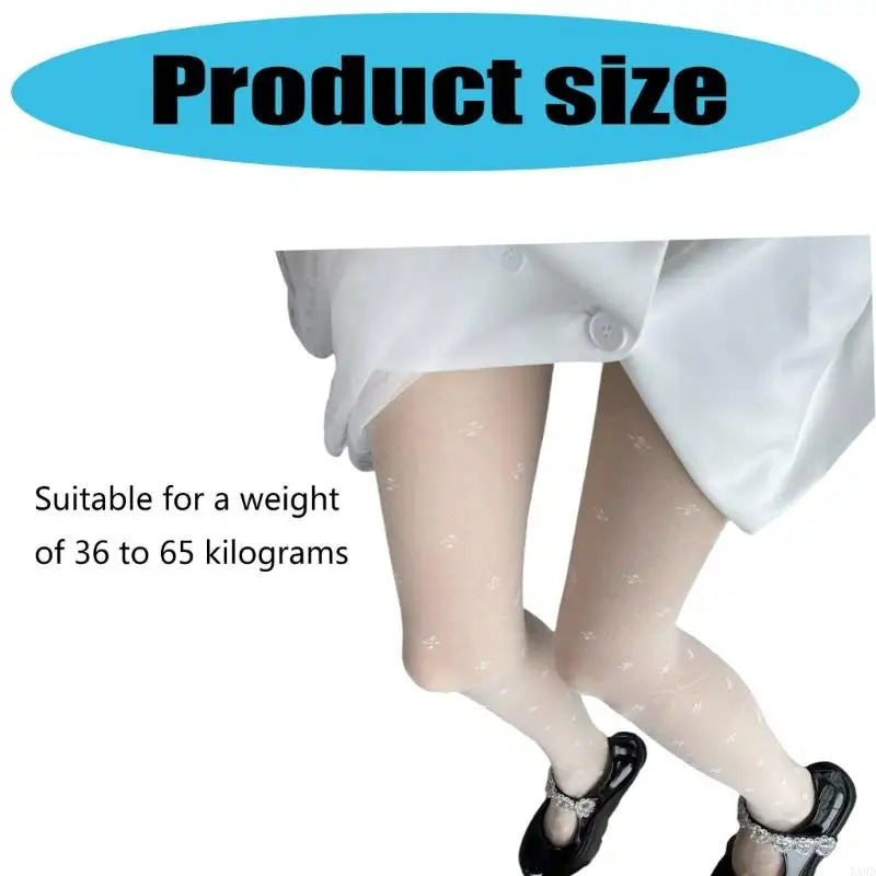 Elegant Four Leaf Jacquard Sheer Pantyhose Soft Stretchy Mesh Tights for Women.