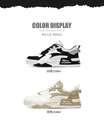 New Autumn Men's Sneakers Men's Comfortable Platform Shoes 2023 Trend Lace-up Vulcanized Shoes White Casual Sneakers Zapatillas.