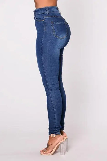2025 New Women's  Jeans High Waist Push-Up Jeans High Stretch Stretch Mother Jeans Washed Denim Skinny Pencil Pants Women's.