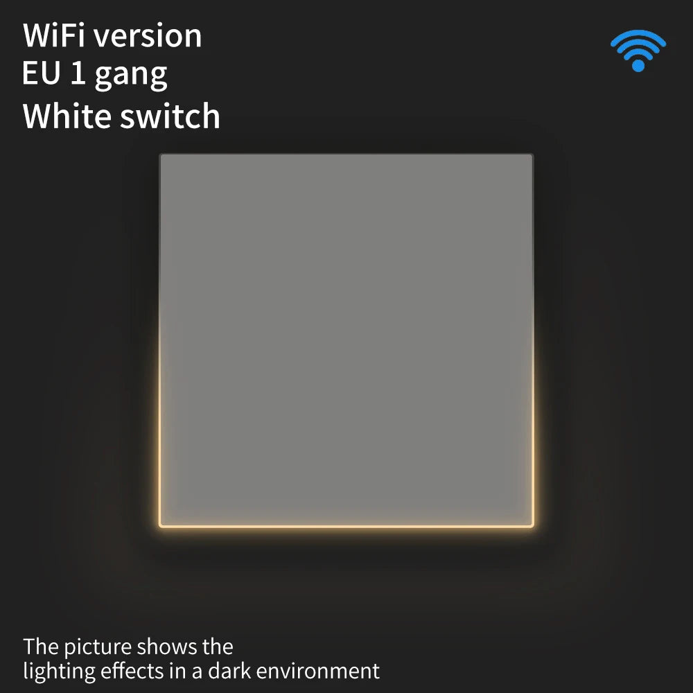 AVATTO Tuya WiFi/ZigBee EU Smart Licht Schalter 1/2/3/4Gang Taste Schalter mit Umgebungs Licht Funktioniert mit Alexa Google Home Alice.