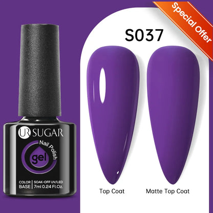 UR SUGAR 7/7.5ml Summer Blue Silver Gel Nail Polish Semi Permanent High Quality Soak Off UV LED Varnishes Nails Art Manicure