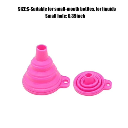 Kitchen Silicone Funnel  Foldable Funnel for Filling Water Bottle With Liquid Transfer Portable Oil Pot Funnel Kitchen Gadgets