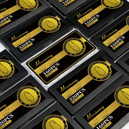 16 Sizes Curved Arch Soft Gel False Nail Tips Full Cover Press on Almond Capsules French Coffin Artificial Fake Nails Extension.