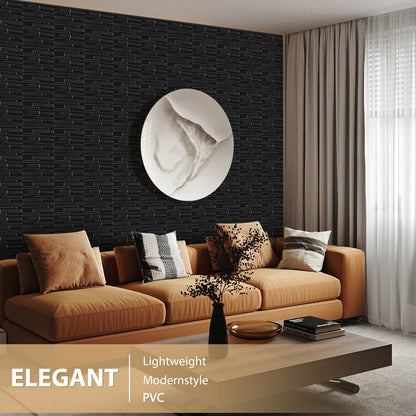 KUUJOJO 12pcs 3D textured wall panel for indoor wall decoration, suitable for living room, hall, bedroom, hotel, office
