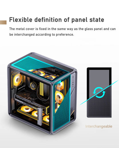 JONSBO BO400 ATX Desktop Case Aluminum Side View Sea View Room Chassis Supports 360 Water-cooled 10 Fan Positions.