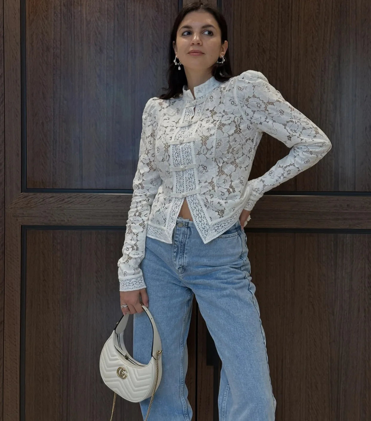 Tuularose Luxury Lace Blouse Fashion Lace Print Single Breasted Slim Shirt Vintage Elegant Party Looks Summer Women Blouse Tops