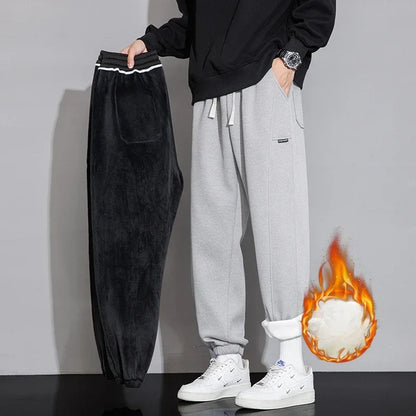 Winter Pants Men Stretch Fleece-lined Jogger Trouser Male Thick Warm Sport Large Size Big Plus 7XL Work Sportswear Sweatpant 8XL.