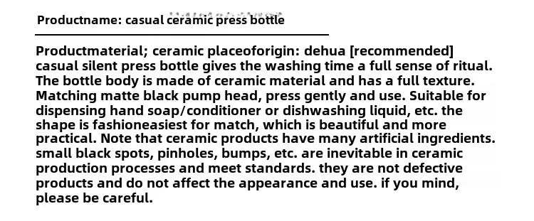 Nordic Keramik Lotion Flasche Squeeze Flasche Bad Seife Spender Shampoo Körper Lotion Conditioner Flasche Bad Zubehör