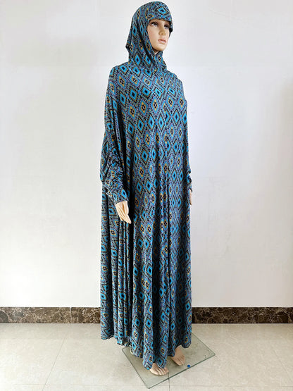 6XL  Muslim Womens Hooded Abaya African Sleeveless Prayer Garment Kaftan Dress With Hijab Floral Dubai Saudi Robe Ramadan