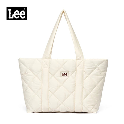 LEE Large Soft Puffer Bag Women Big Size College Students Laptop Book Quilted Tote Bag Lady Down-filled Shopping School Bags.