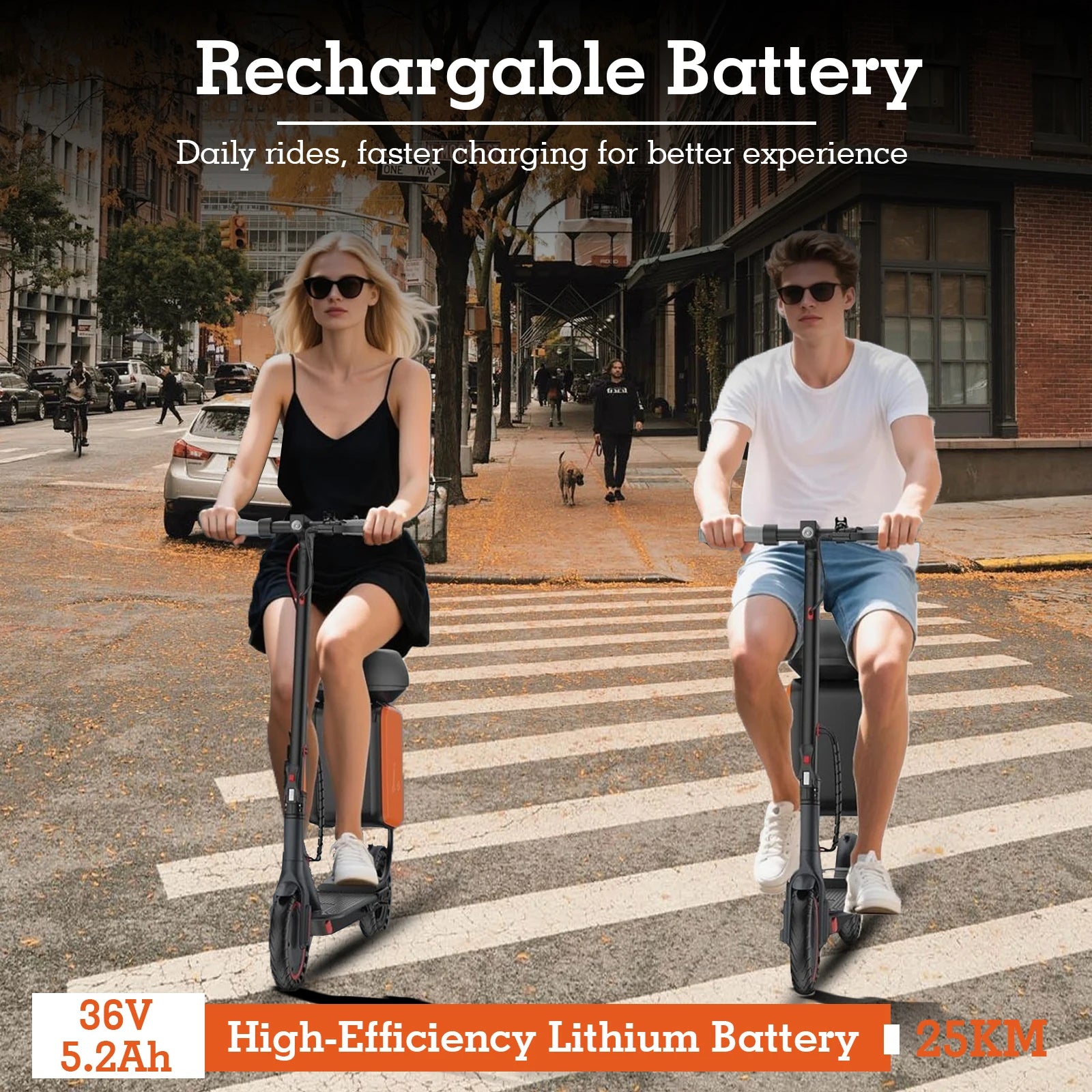 2025 New JUICEASE TX01XB Electric Scooter with Seat 350W 36V 25KM Long Range 31KM/H Smart App with Storage Compartment EScooter.