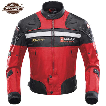 DUHAN Windproof Motocross Jacket Motorcycle Pants Men Motorcycle Jacket Wear-resistant Body Armor Moto Clothing For Winter.