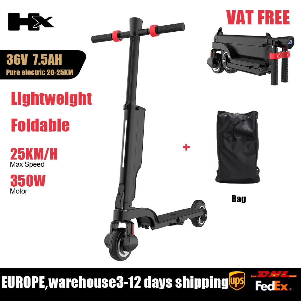 HX X6 Electric Scooter Adult 350W 7.5AH 36V 25KM/H Foldable Electric Kick E Scooter 5.5 inch Wheel EScooter For Adult Children