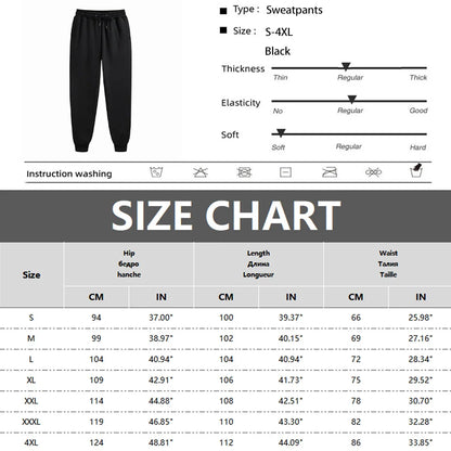 Men's Sweatpants Spring Autumn Fleece Pants Sport Long Pants Casual Drawstring Pockets Trousers Oversize Sweatpants For Men.