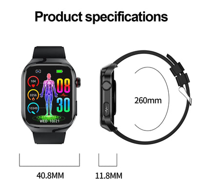 2025 New AI Intelligent Diagnosis ECG+PPG Smartwatch Health Protection Blood Lipids Uric Acid Heart Rate BT Call Smart Watch Men