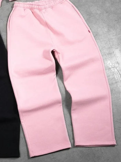 American Retro Letter Sweatshirt and Jogger Set Y2K Fashion Hoodie Casual Loose Winter Trendy Outfit for Men and Women Clothing.