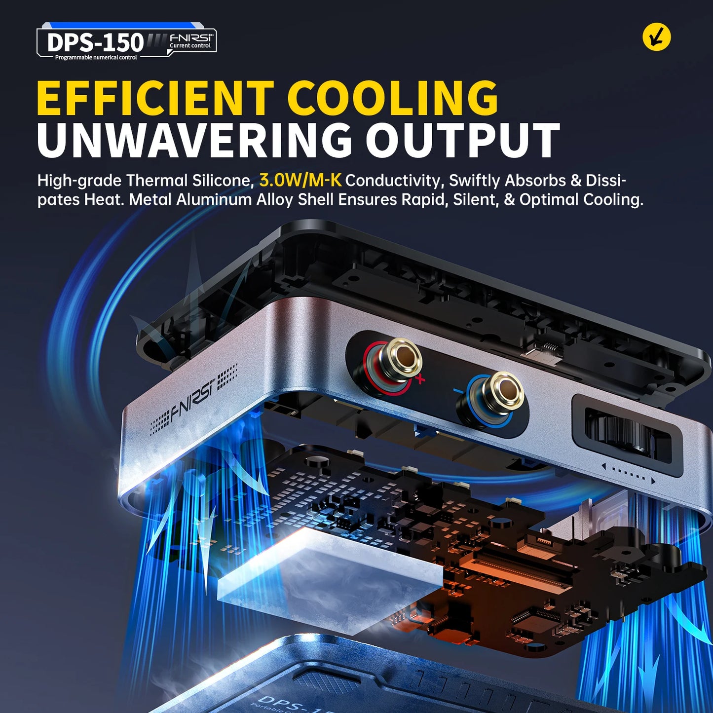 FNIRSI DPS-150 Laboratory DC Power Supply CNC Adjustable 30V 5A Digit Display Mini Portable Regulator Switching Power Supply.