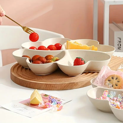 Heart Shaped Fruit Platter Creative Plates Food Storage Box Dried Fruit Nut Salads Snack Divided Candy Dessert Tray Container.