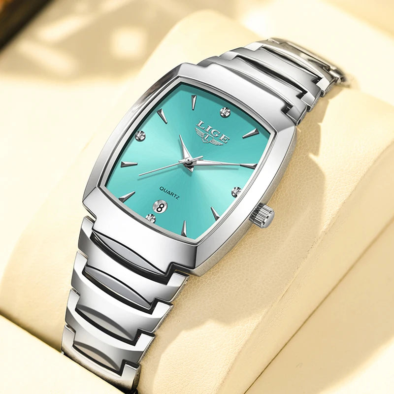 LIGE New Ladies Waterproof Watch Luxury Stainless Steel Women Watches Creative Fashion Original Elegant Quartz Wristwatch Gift.