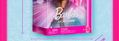 Genuine Barbie Deluxe Style Dolls Pink Dress Outfit Blond Hair Knot Bow Accessories Mesh Tights Toys For Girls Sweet Gift.