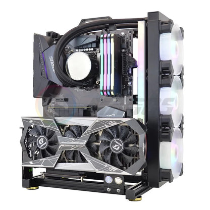 Open Computer Chassis DIY Creative Aluminum Frame Air Water Cooler 360 MOD ATX/ ITX / MATX Frame Desktop Case.