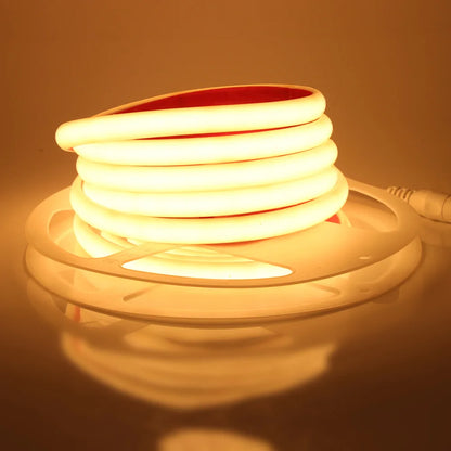 Waterproof COB LED Neon Light Strip 12V 24V 5m 10m 15m 20m 0.5m 320 LEDs Flexible Tape Silicone Tube Lamp Liner Lighting RA90.