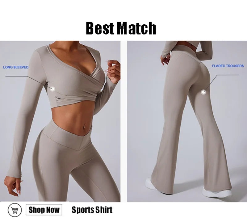 Cloud Hide Blue Sports Leggings Plus Size Long Yoga Pants Women Gym Fitness Running Flared Trousers High Waist Workout Tights.