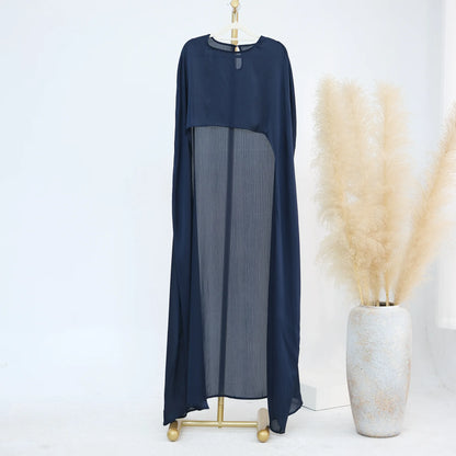 Ramadan 2 Piece Muslim Women Set Dubai Modest Abaya Islam Abayas Femme Elegant Arabic Clothing Fashion Turkey Solid Outfit 2025