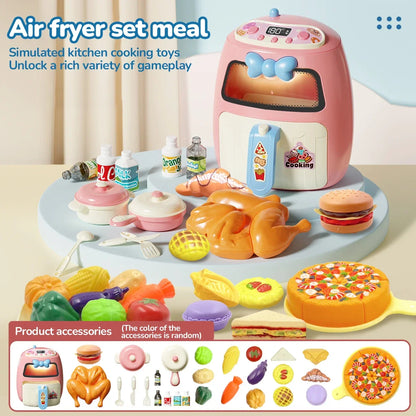 Simulated Kitchen Toy Play Set Miniature Food Pretend Play House Appliance Laundry Cookware Children Role-Playing Toys Girl Game
